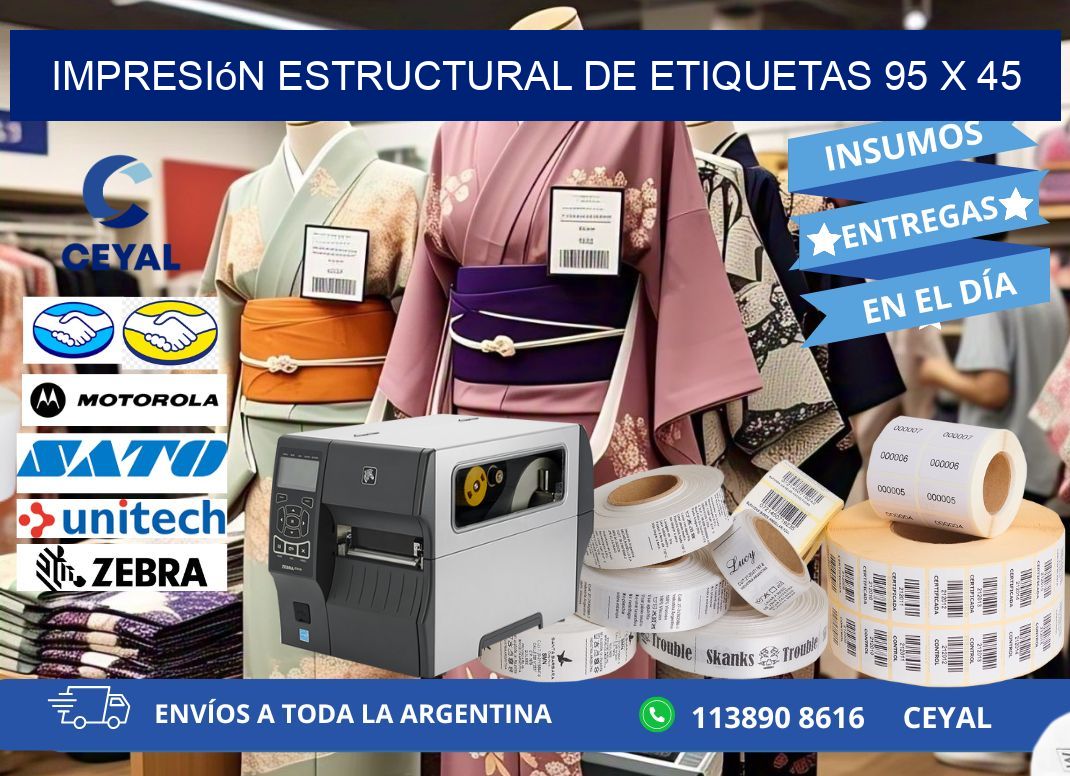 impresión estructural de etiquetas 95 x 45