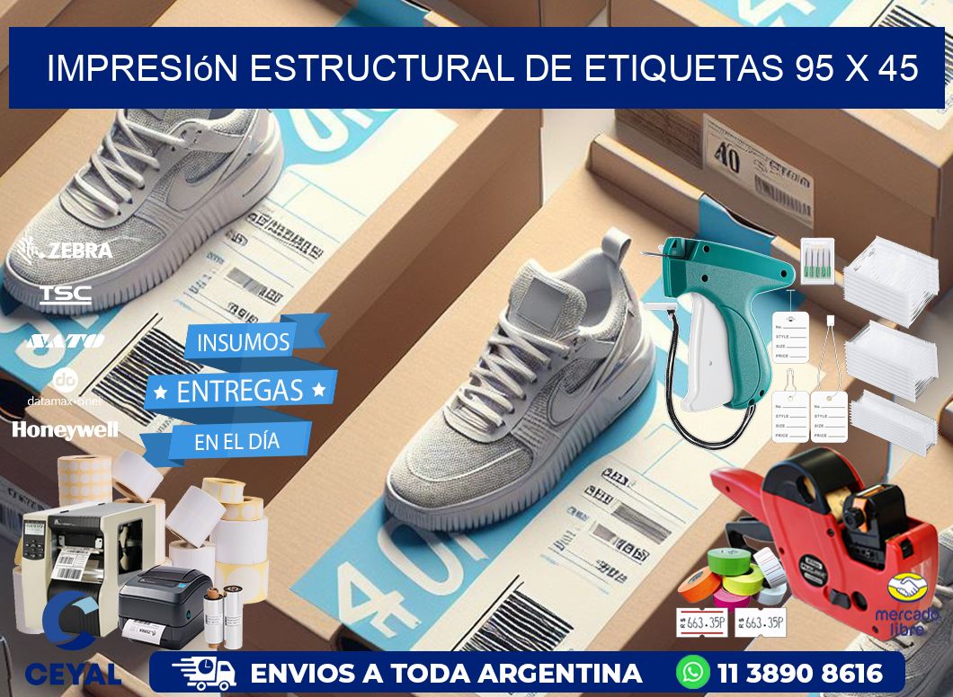 impresión estructural de etiquetas 95 x 45