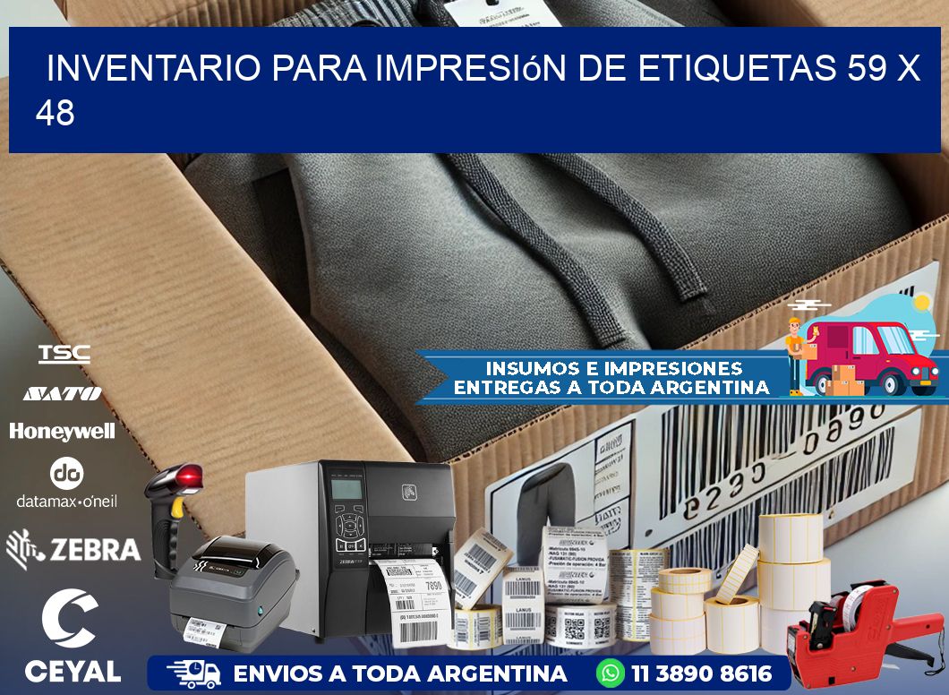 inventario para impresión de etiquetas 59 x 48