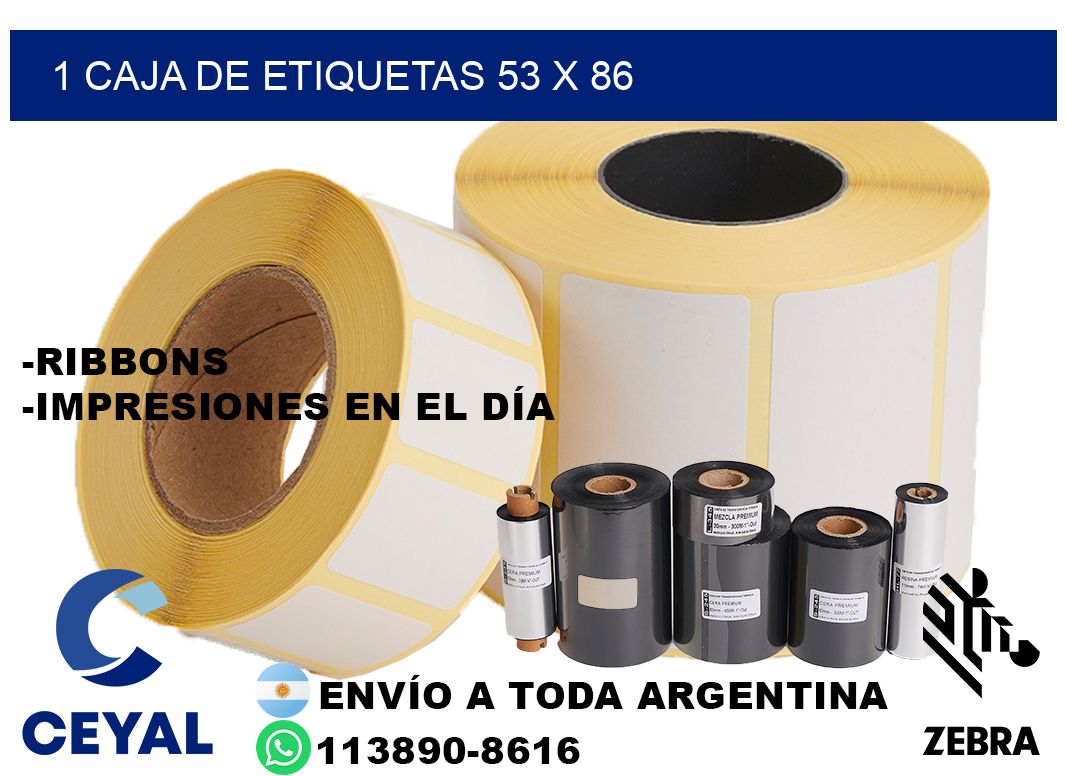1 caja de etiquetas 53 x 86