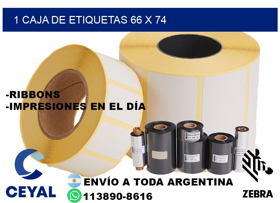 1 caja de etiquetas 66 x 74