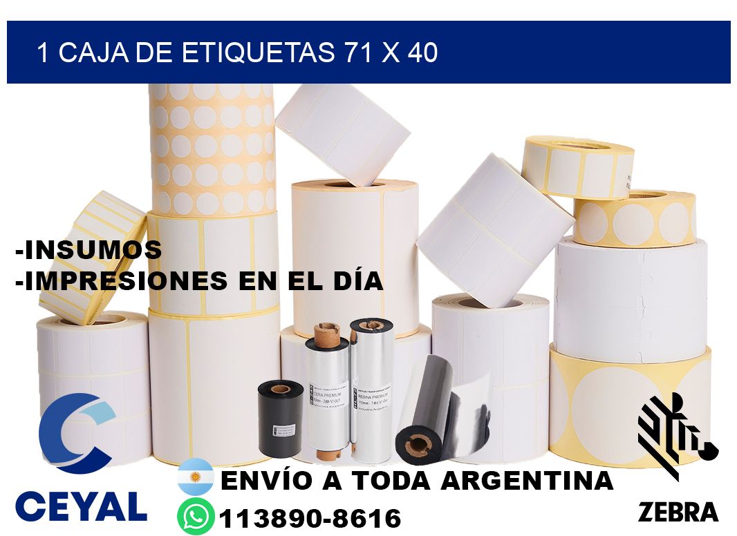1 caja de etiquetas 71 x 40