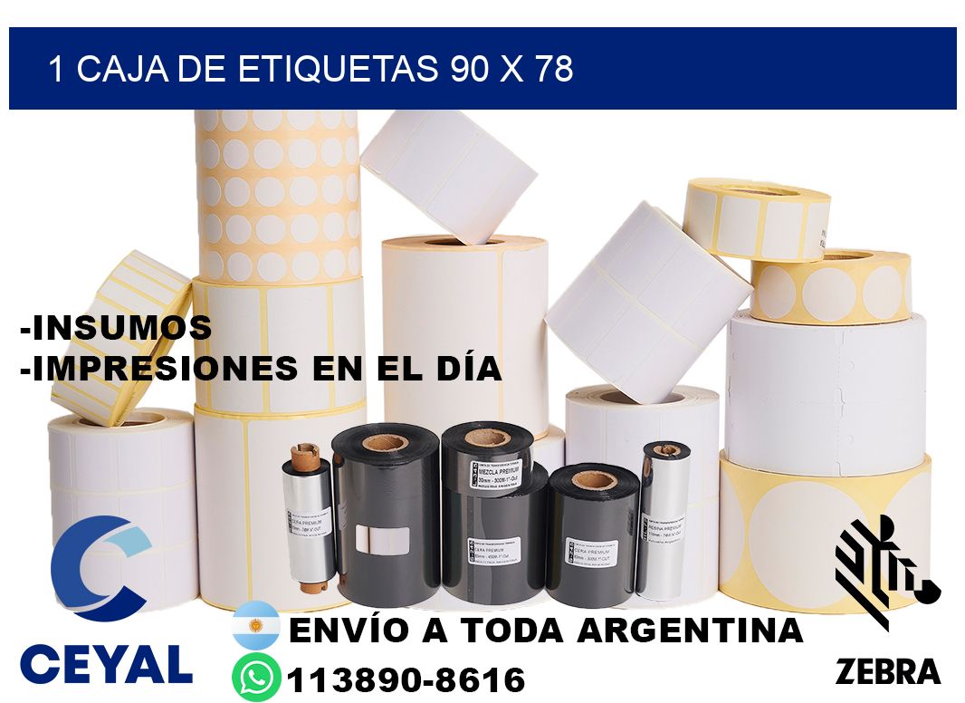 1 caja de etiquetas 90 x 78