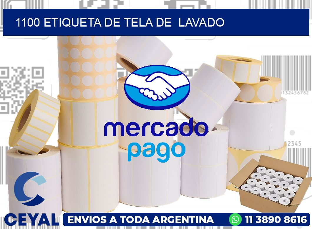 1100 etiqueta de tela de  lavado