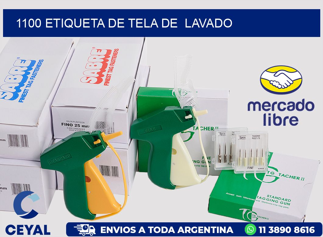 1100 etiqueta de tela de  lavado