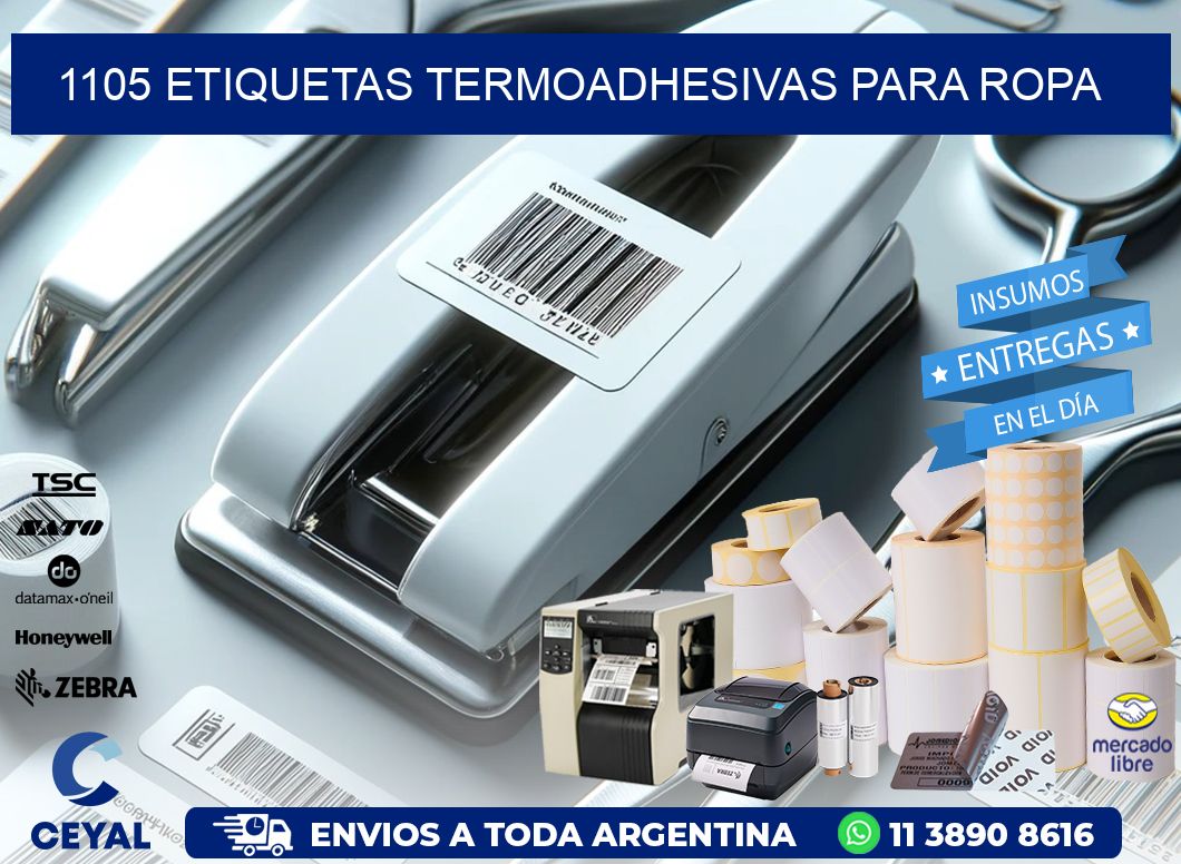1105 Etiquetas termoadhesivas para ropa