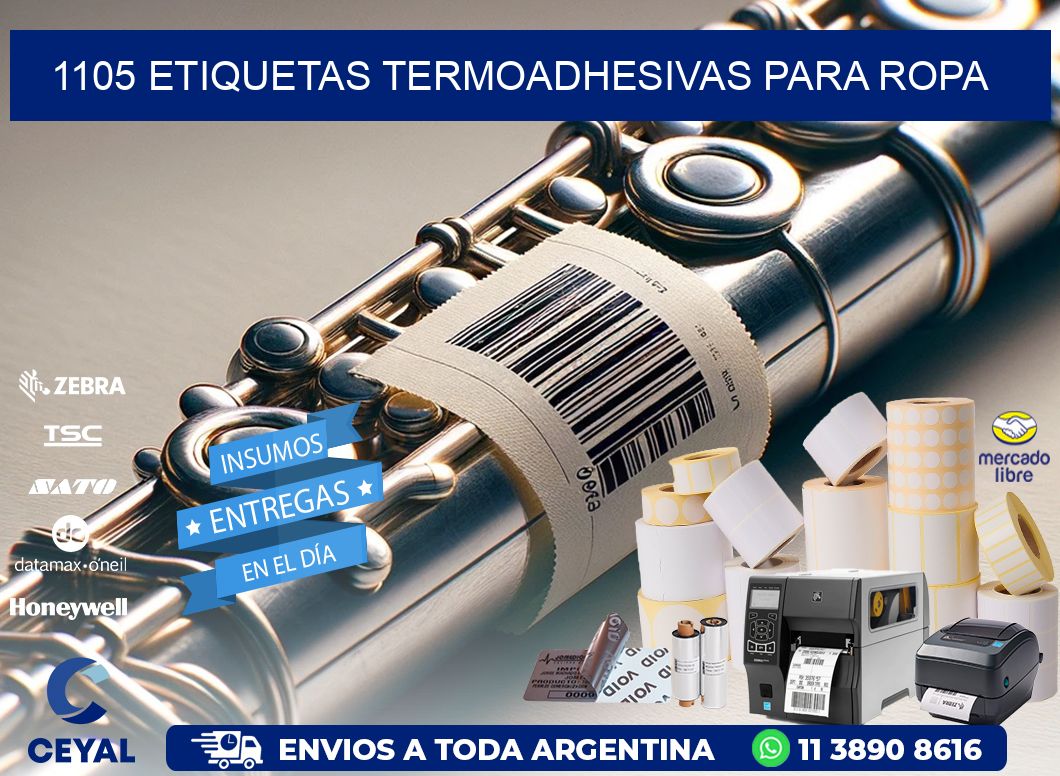 1105 Etiquetas termoadhesivas para ropa