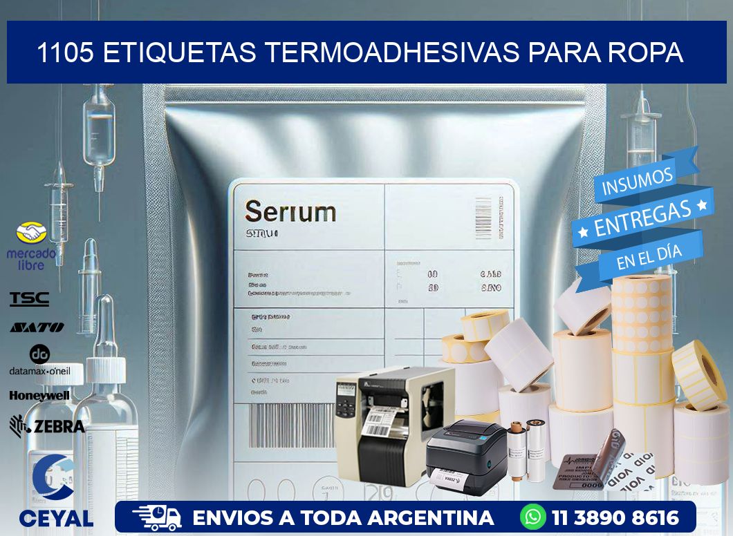 1105 Etiquetas termoadhesivas para ropa