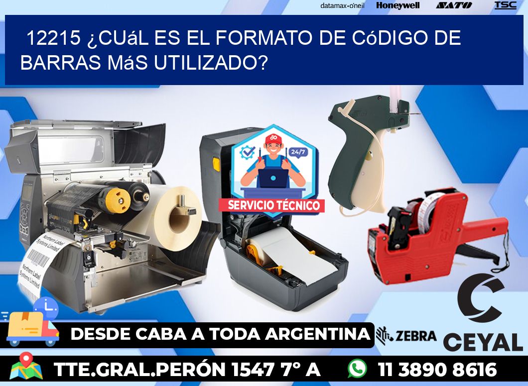 12215 ¿Cuál es el formato de código de barras más utilizado?