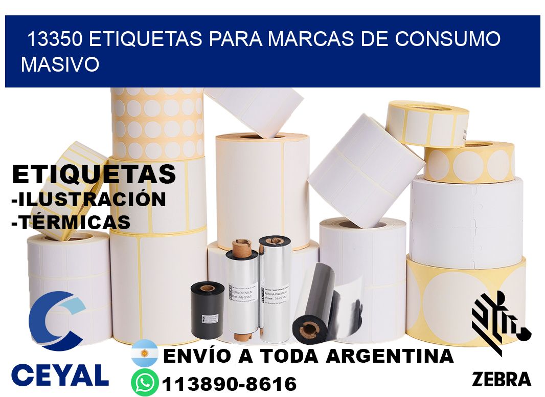 13350 Etiquetas para marcas de consumo masivo
