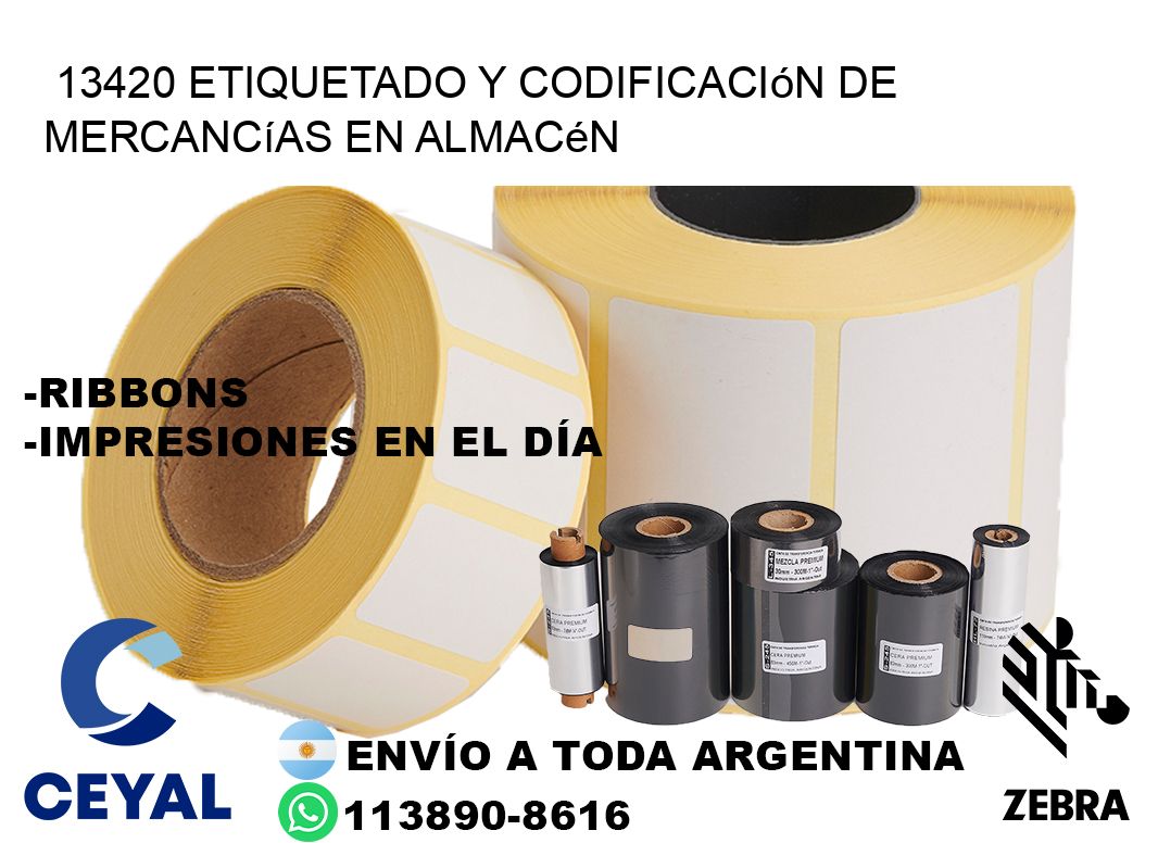 13420 Etiquetado y codificación de mercancías en almacén
