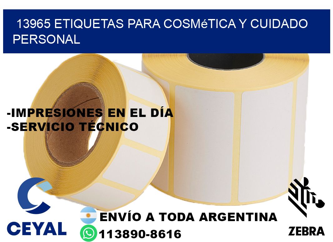 13965 Etiquetas para cosmética y cuidado personal