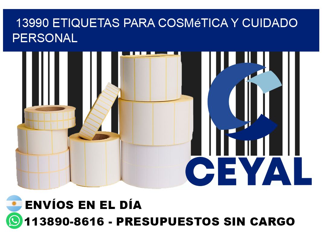 13990 Etiquetas para cosmética y cuidado personal