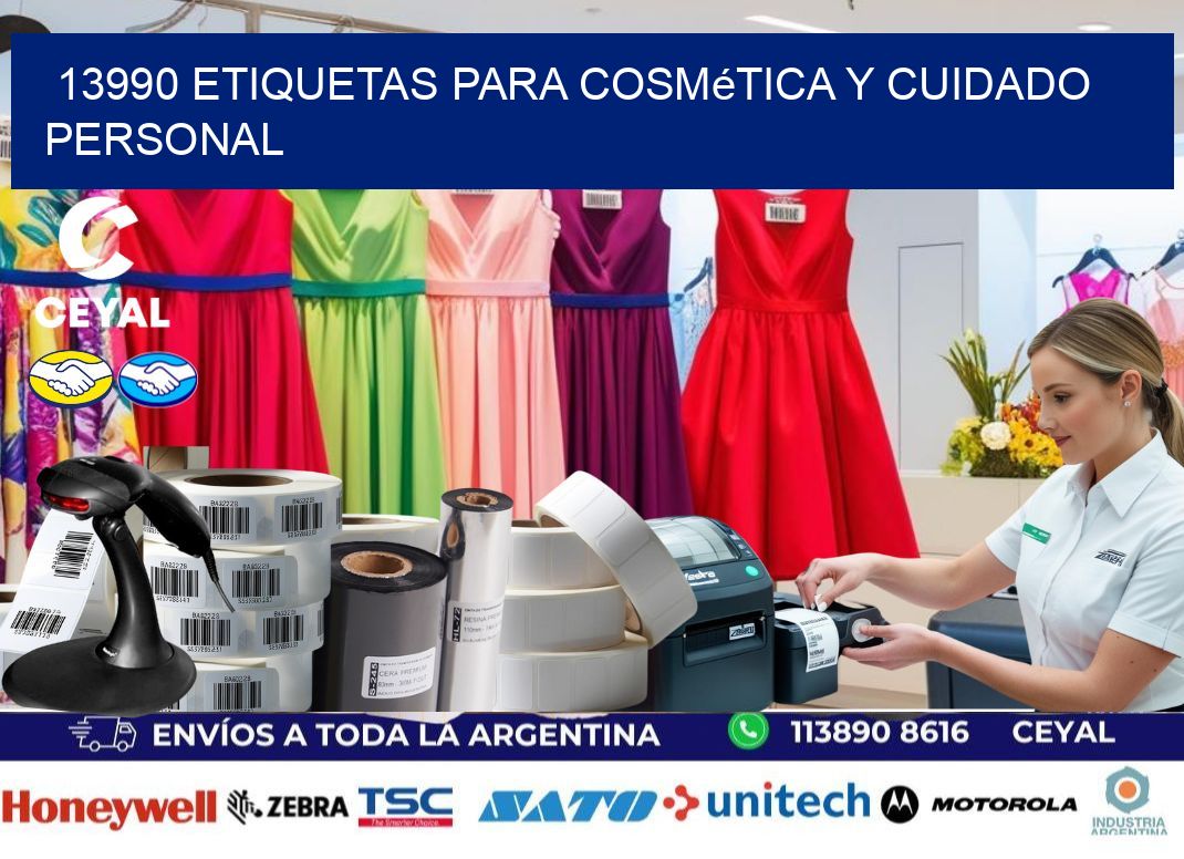 13990 Etiquetas para cosmética y cuidado personal
