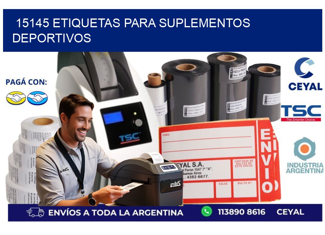 15145 Etiquetas para suplementos deportivos