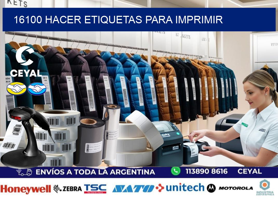 16100 Hacer etiquetas para imprimir