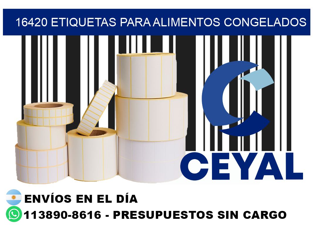 16420 Etiquetas para alimentos congelados