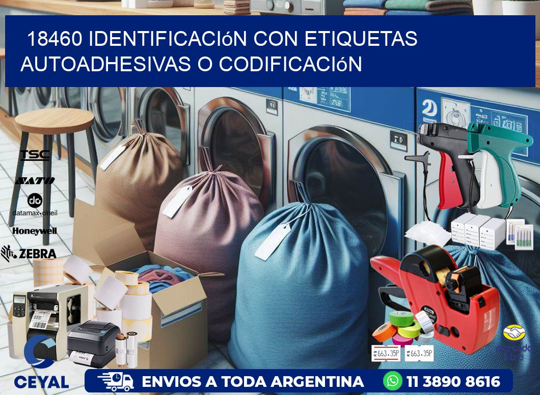 18460 identificación con etiquetas autoadhesivas o codificación