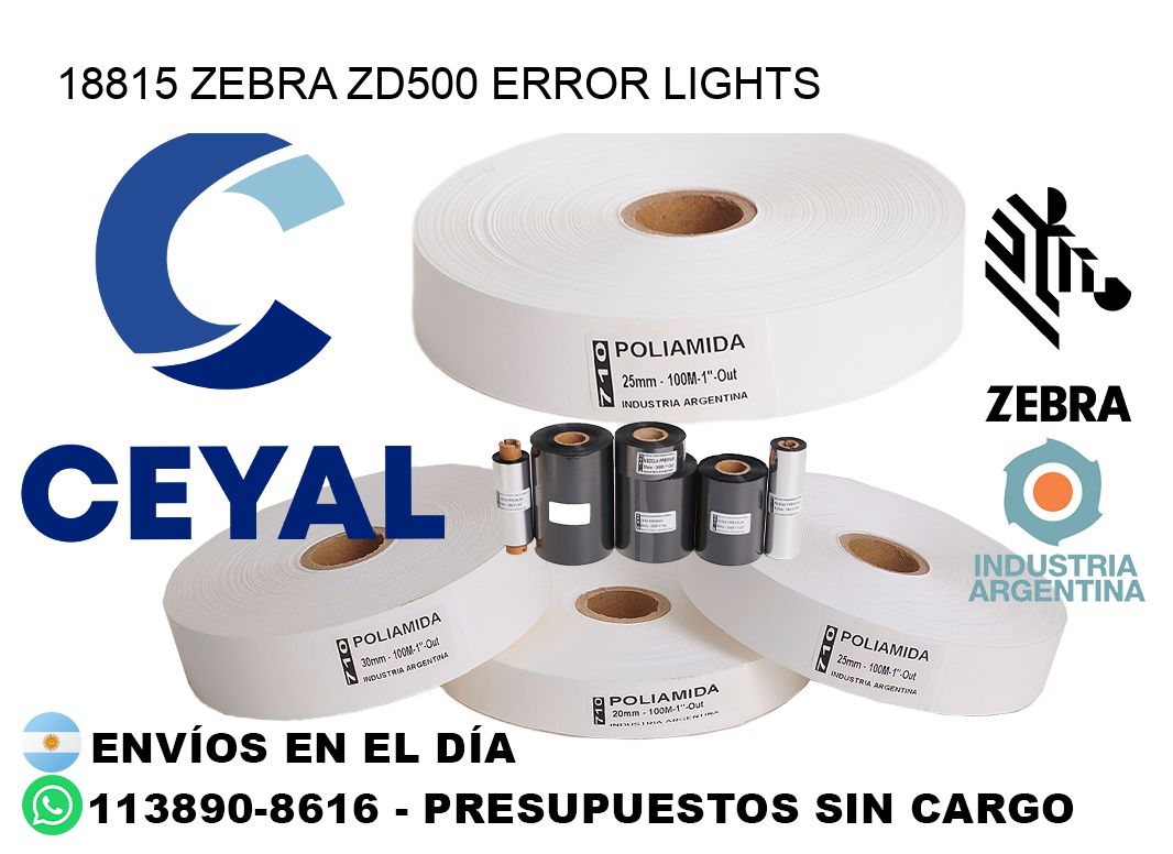 18815 Zebra ZD500 error lights