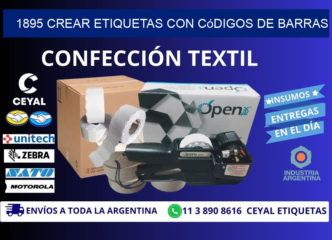 1895 Crear etiquetas con códigos de barras