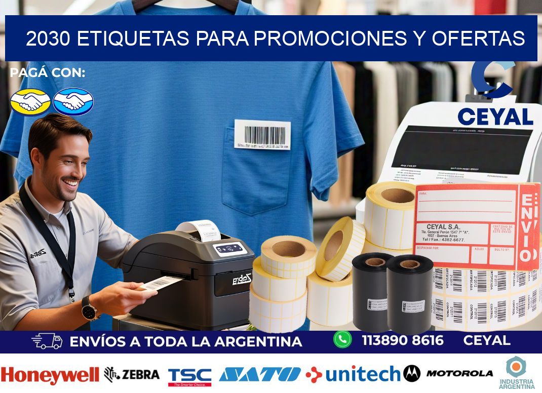 2030 Etiquetas para promociones y ofertas