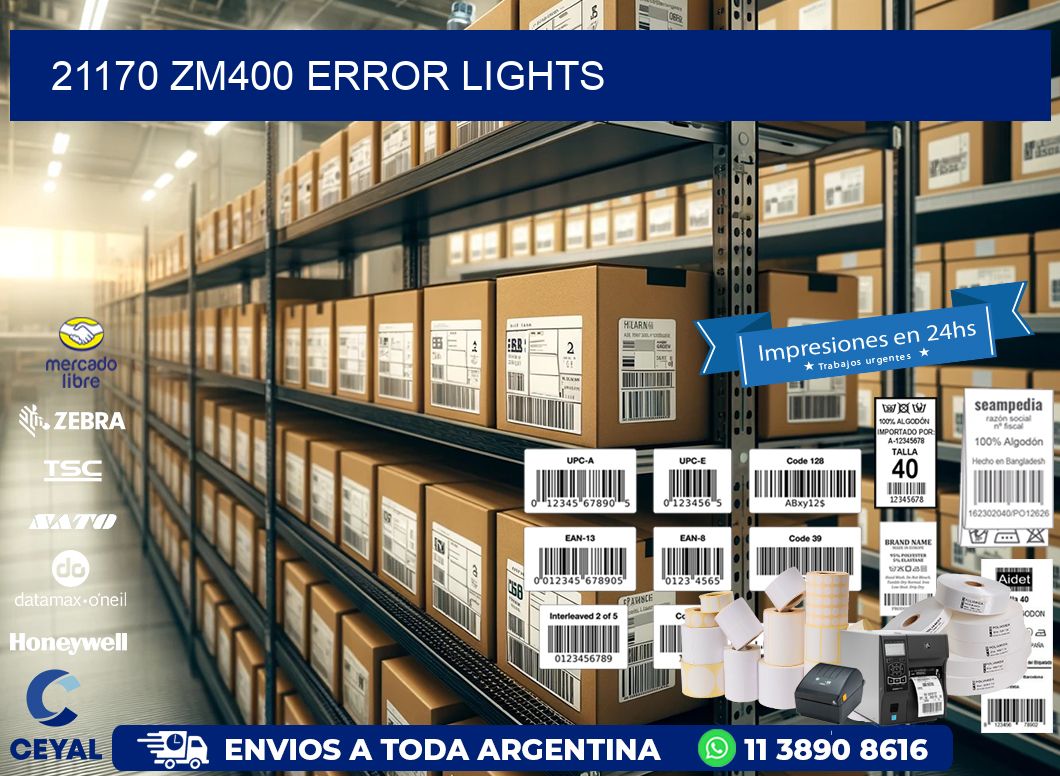 21170 ZM400 error lights