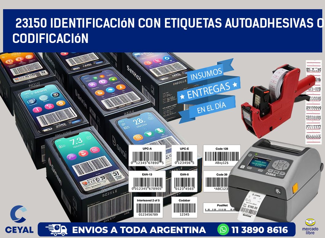23150 identificación con etiquetas autoadhesivas o codificación
