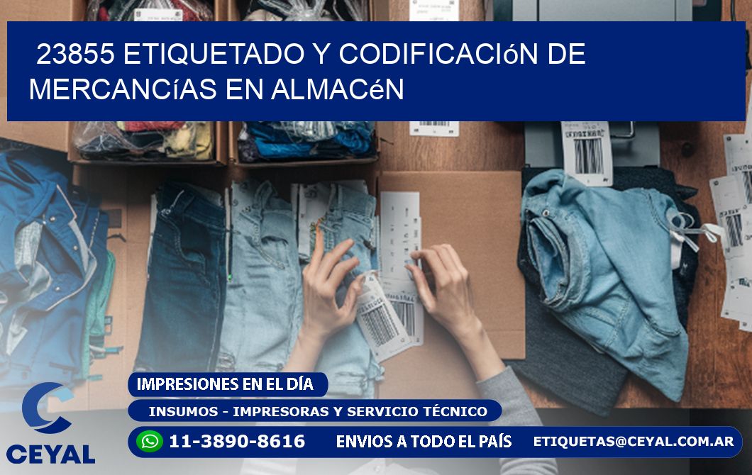 23855 Etiquetado y codificación de mercancías en almacén