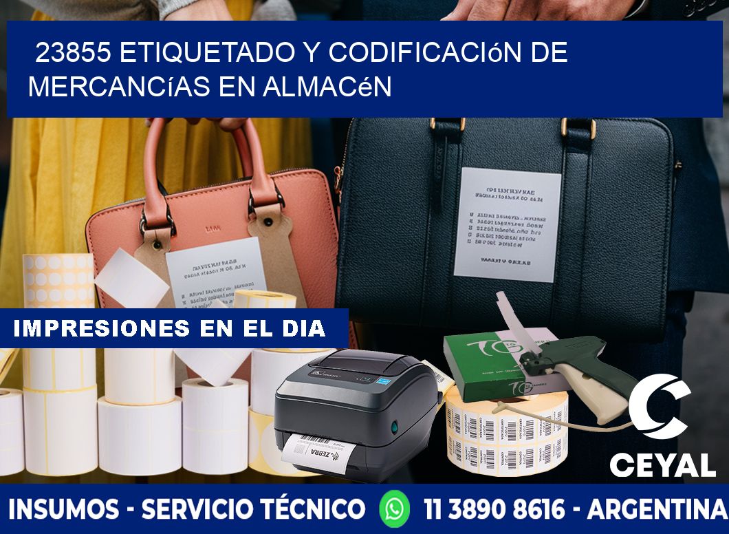 23855 Etiquetado y codificación de mercancías en almacén