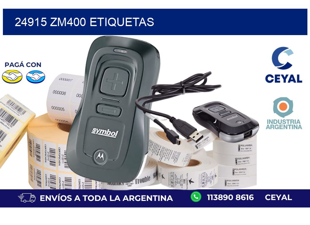 24915 ZM400 etiquetas