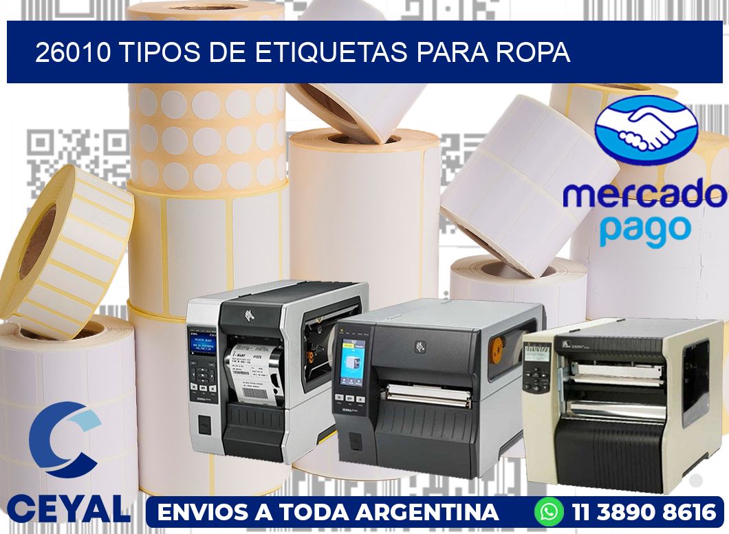 26010 tipos de etiquetas para ropa