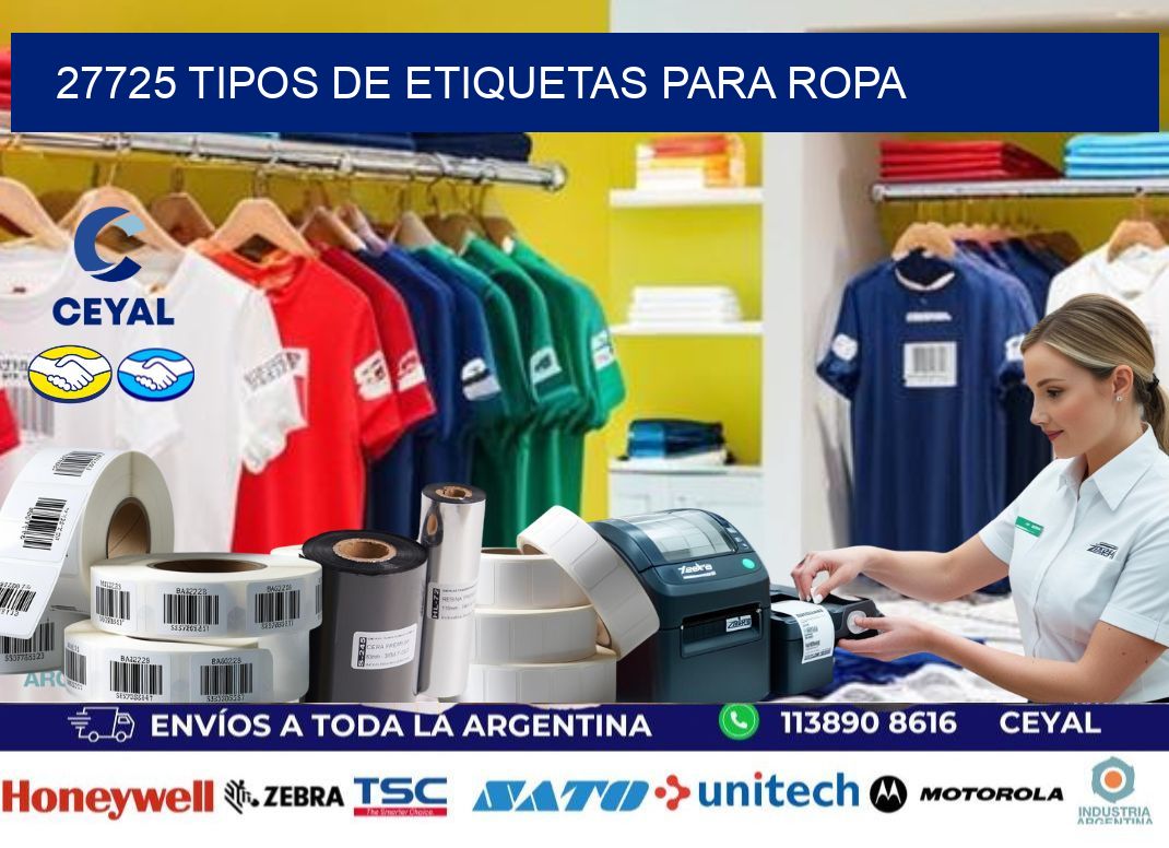 27725 tipos de etiquetas para ropa