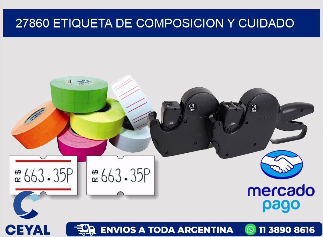 27860 etiqueta de composicion y cuidado