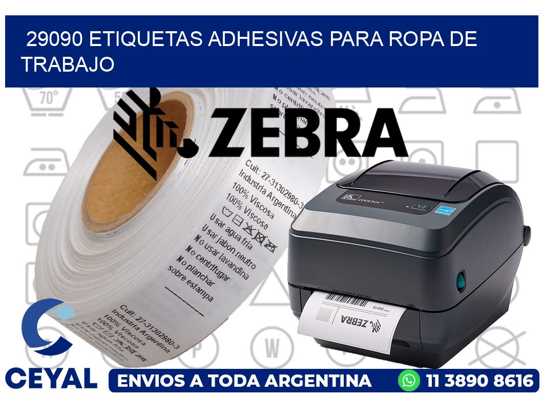 29090 Etiquetas adhesivas para ropa de trabajo
