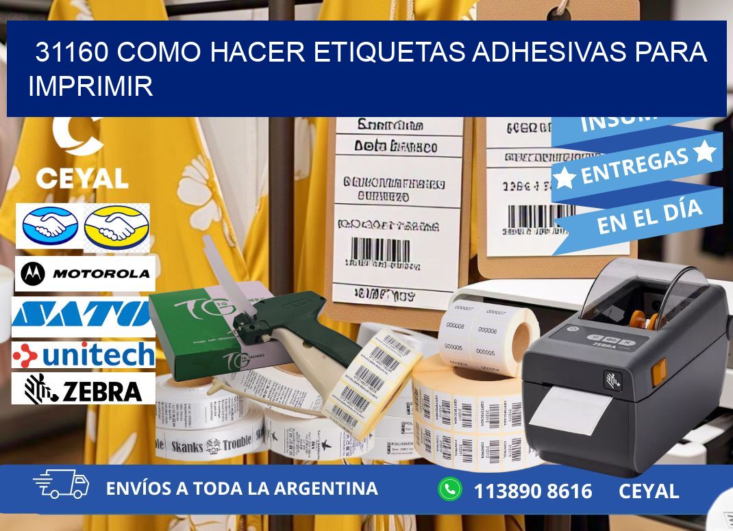 31160 Como hacer etiquetas adhesivas para imprimir