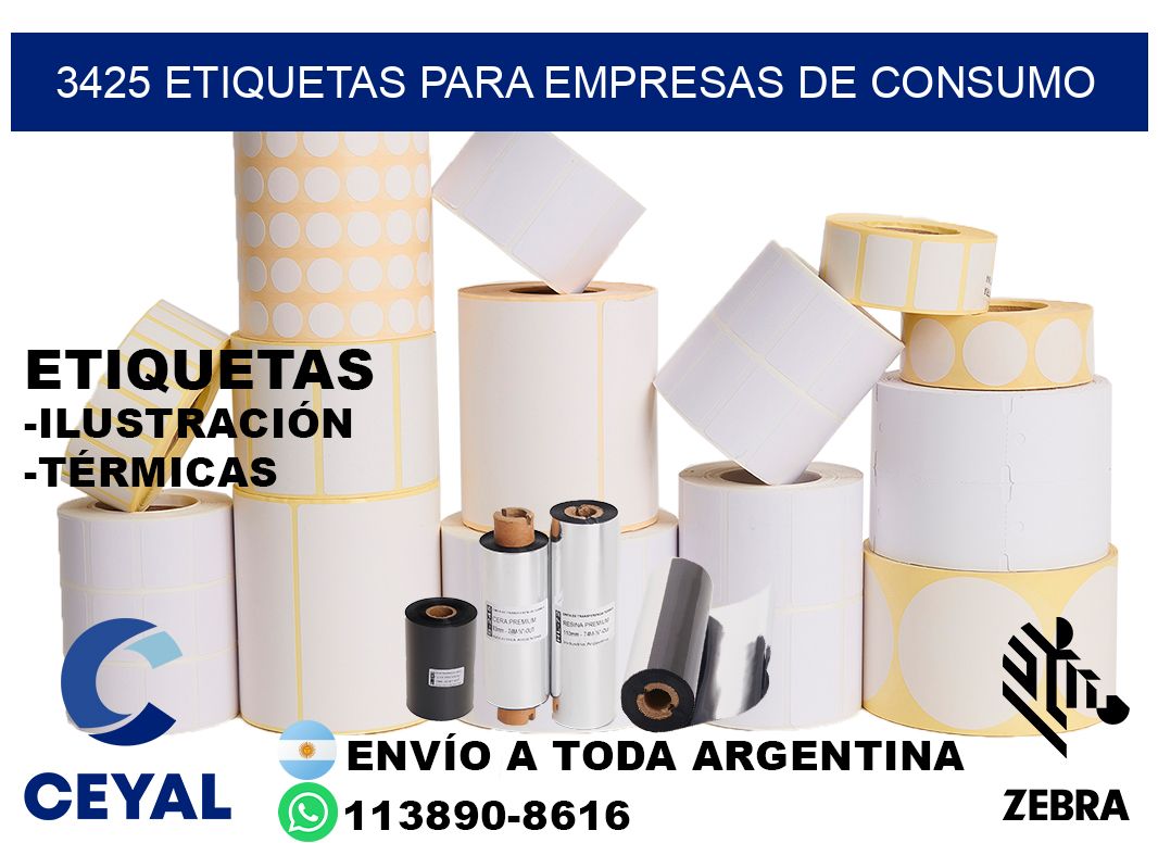 3425 Etiquetas para empresas de consumo
