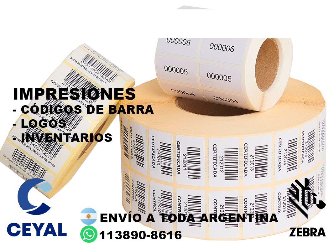 4 cajas de etiquetas 52 x 56