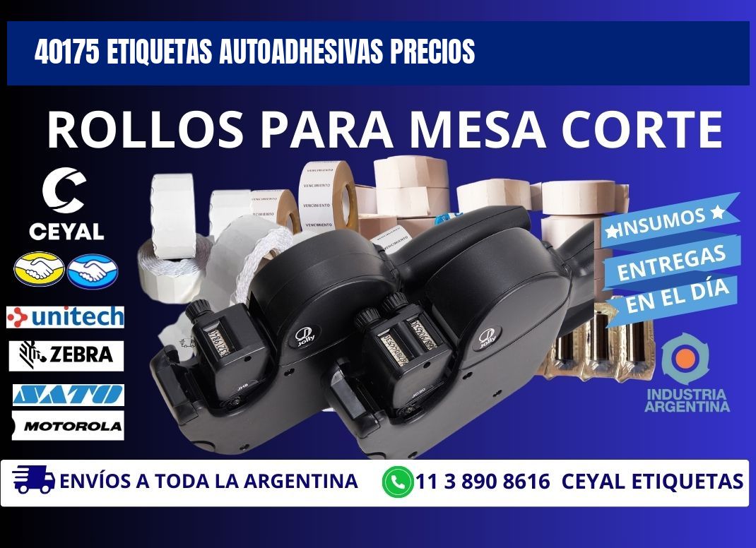 40175 Etiquetas autoadhesivas precios