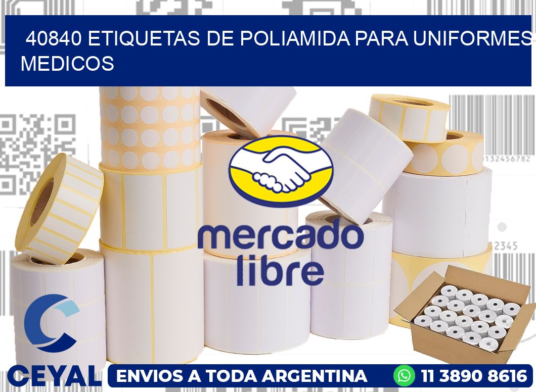 40840 Etiquetas de poliamida para uniformes medicos