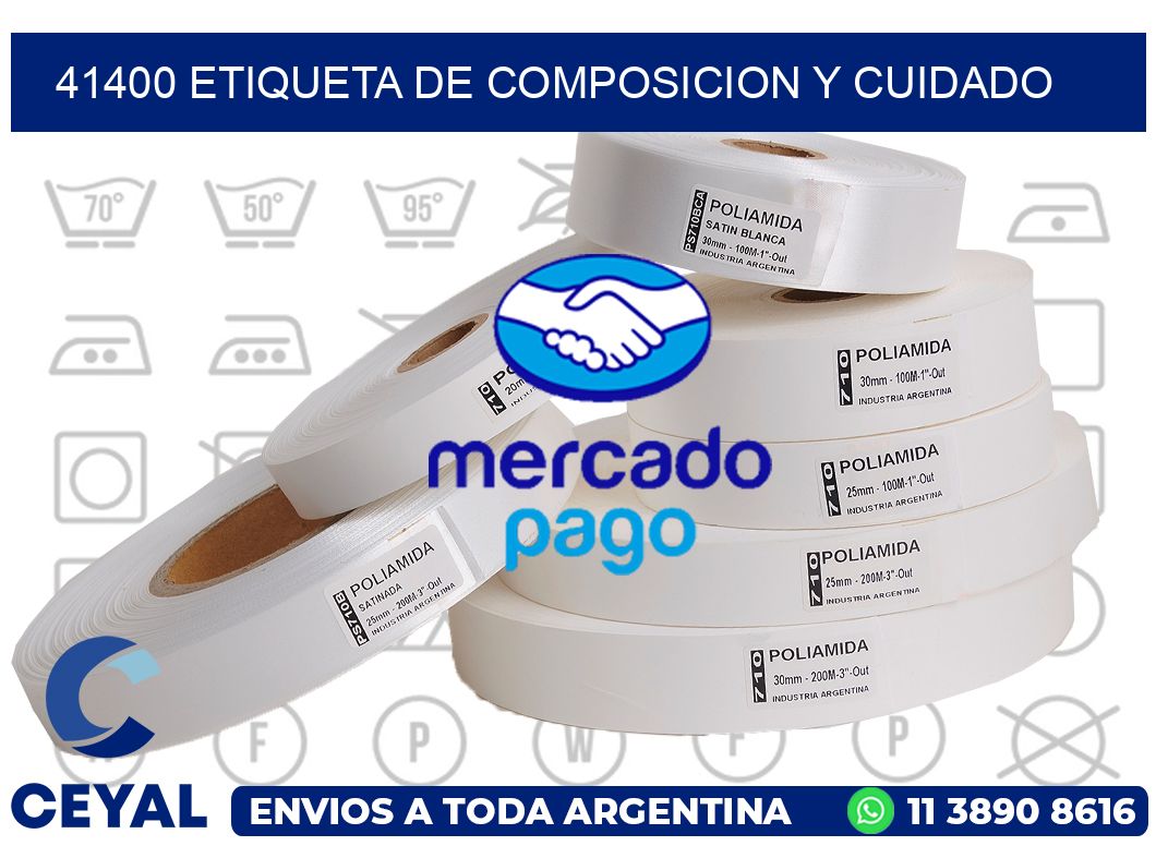 41400 etiqueta de composicion y cuidado