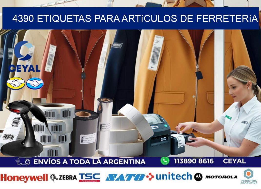 4390 Etiquetas para artículos de ferretería