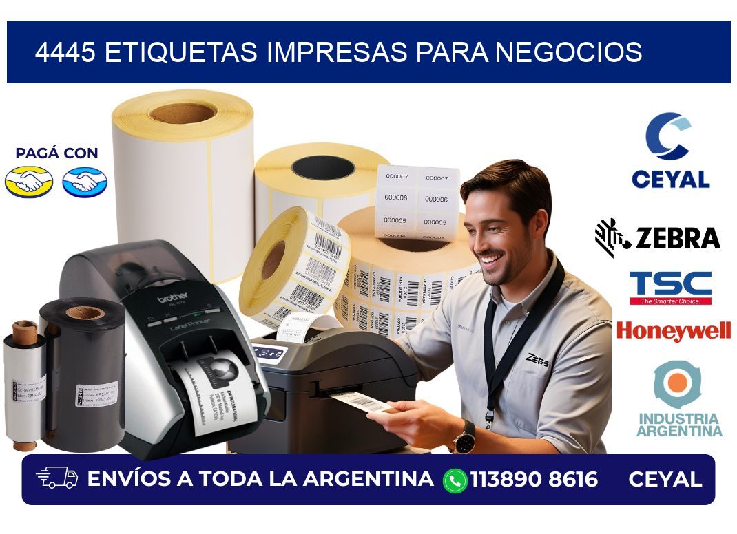4445 etiquetas impresas para negocios