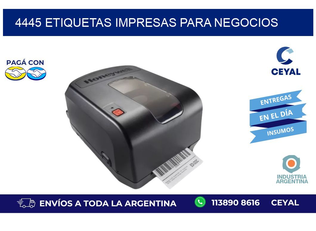 4445 etiquetas impresas para negocios