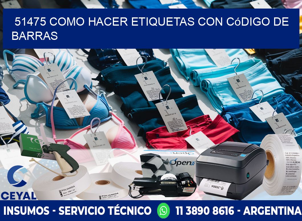 51475 Como hacer etiquetas con código de barras