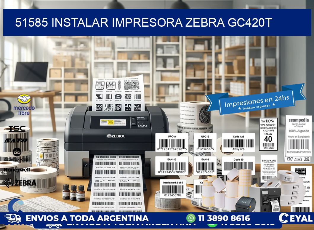 51585 Instalar impresora Zebra GC420t