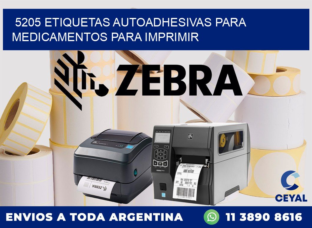5205 Etiquetas autoadhesivas para medicamentos para imprimir