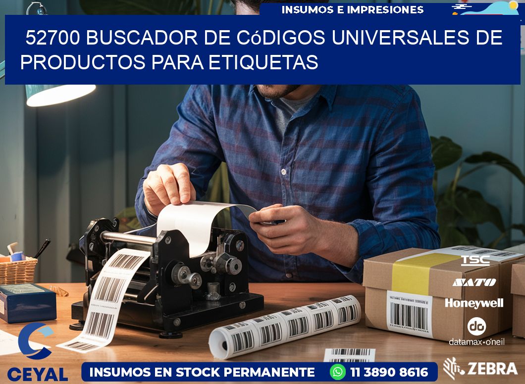 52700 Buscador de códigos universales de productos para etiquetas