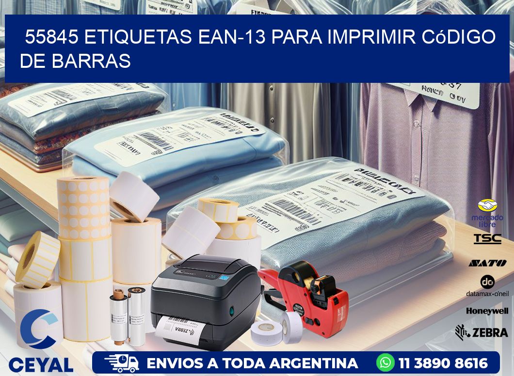 55845 etiquetas ean-13 para imprimir código  de barras
