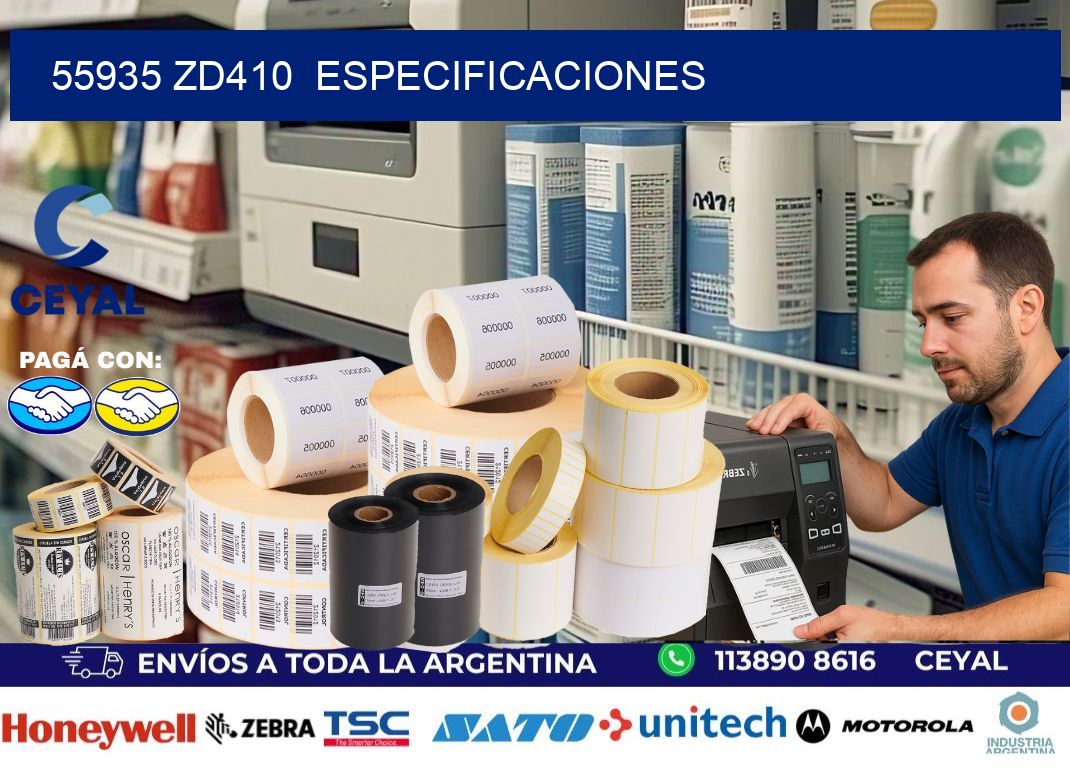 55935 ZD410  especificaciones