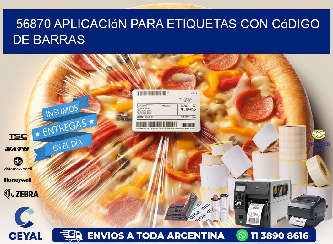 56870 Aplicación para etiquetas con código de barras